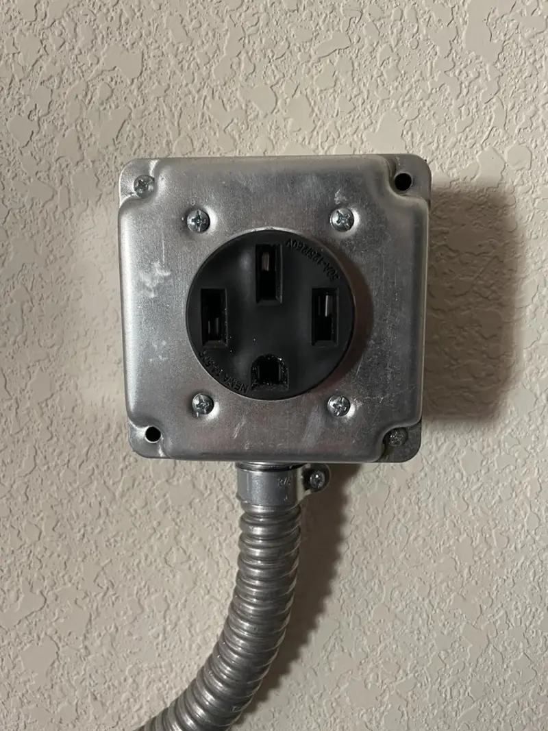 NEMA 14-50 outlet installed for Electrical Panel Upgrade in Elfers